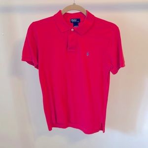100% Cotton “The Luxe Knit Polo Shirt” in Carmel Pink from Polo by Ralph Lauren